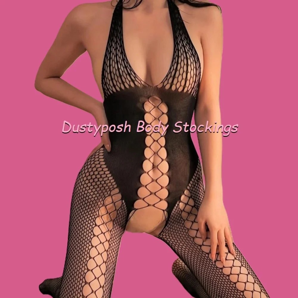 Sexy Body Stocking Pantyhose Tights Halter Sexy Lingerie Gift Bedroom Club Red